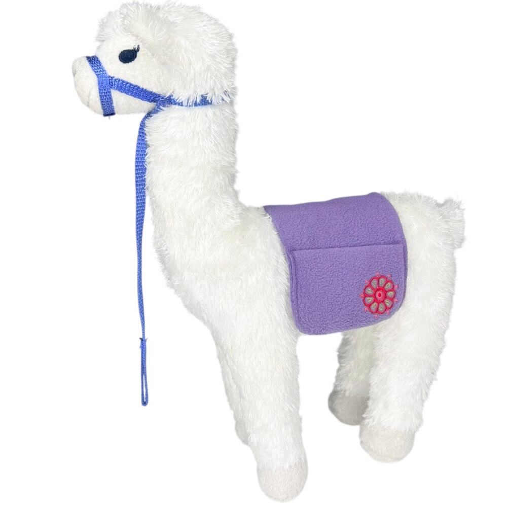 American Girl Chrissa Pet Llama Starburst 12" Plush Leash Fleece Blanket Pack